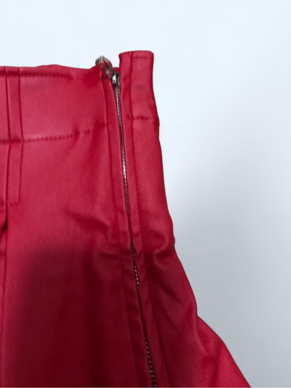 Red Pleated Micro Mini Skort - Picture 7 of 7